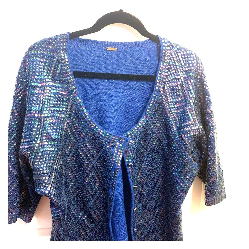 Free People size large sequin cardigan sweater